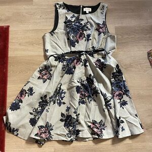 Elle Black and Pink Floral Kids Dress